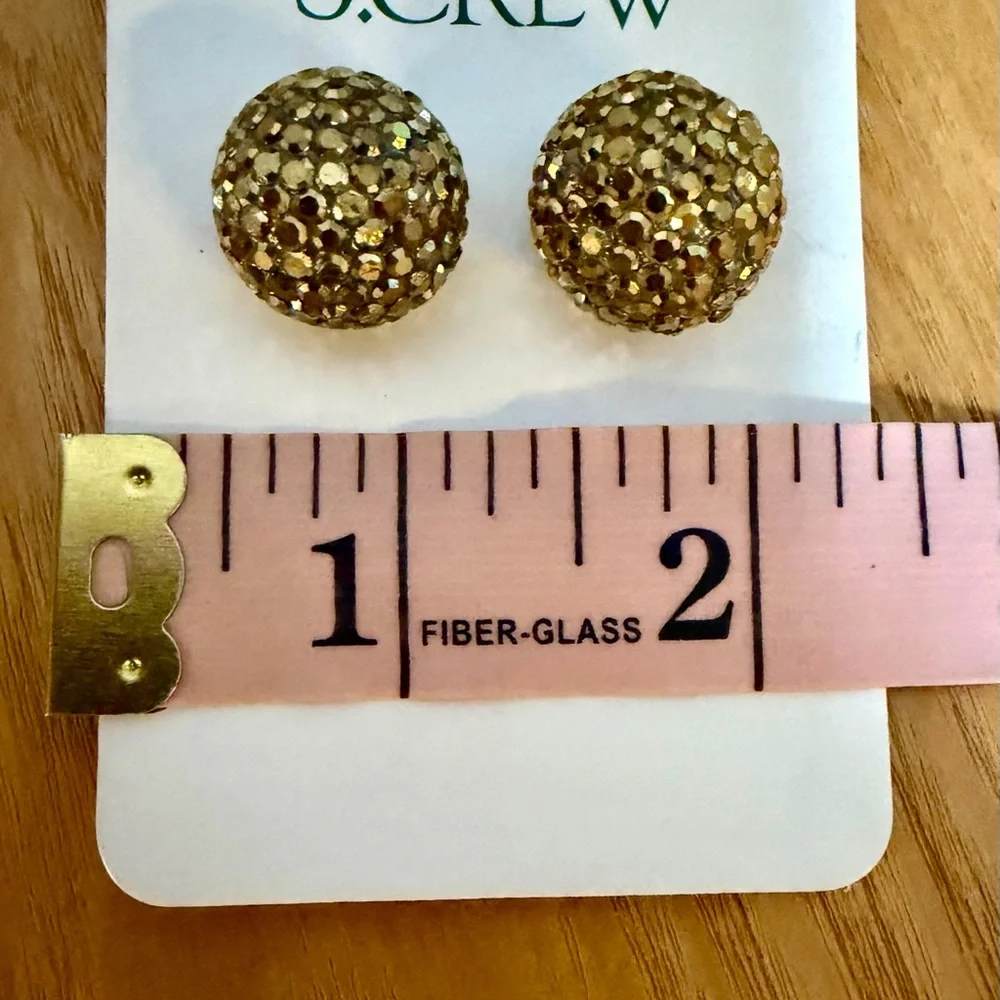 J. Crew‎ Gold Sequin Ball Earrings NEW